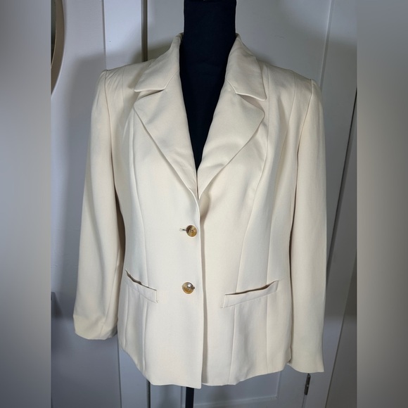 linda allard ellen tracy Jackets & Blazers - Vintage NWT Linda allard Ellen Tracy Elegant Cream Women's Blazer